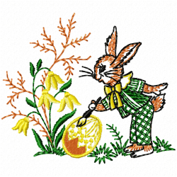 Rabbits Embroidery Design 1 Rabbits Embroidery Design 1